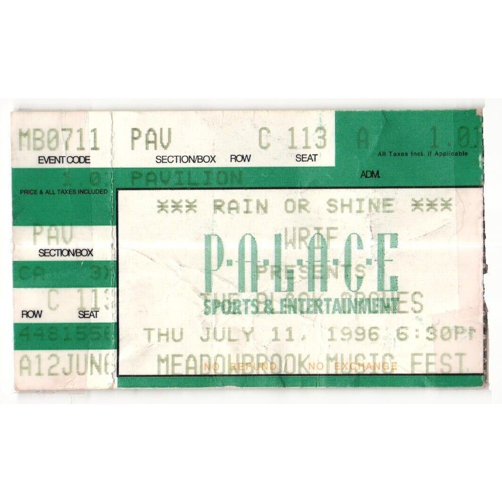 Vintage 1996 Black Crowes Concert Ticket Stub Rochester Hills MI